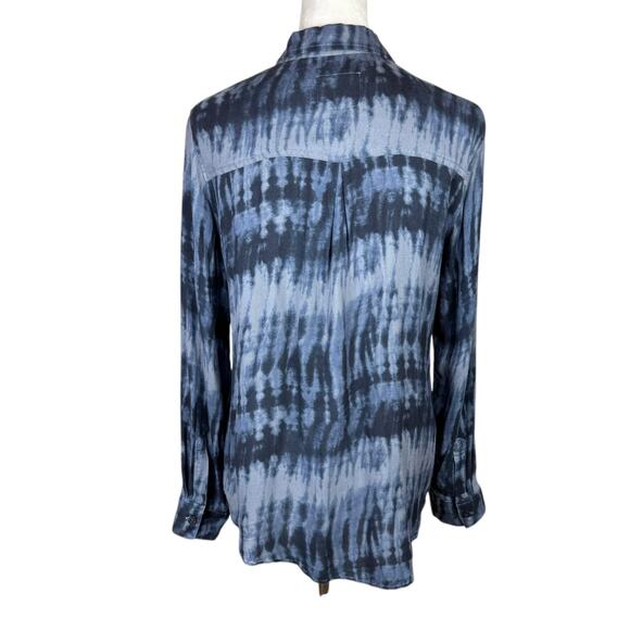 Rails NWT Hunter Black Grey Tie Dye Long Sleeve Button Up Flannel Shirt - Picture 5 of 16